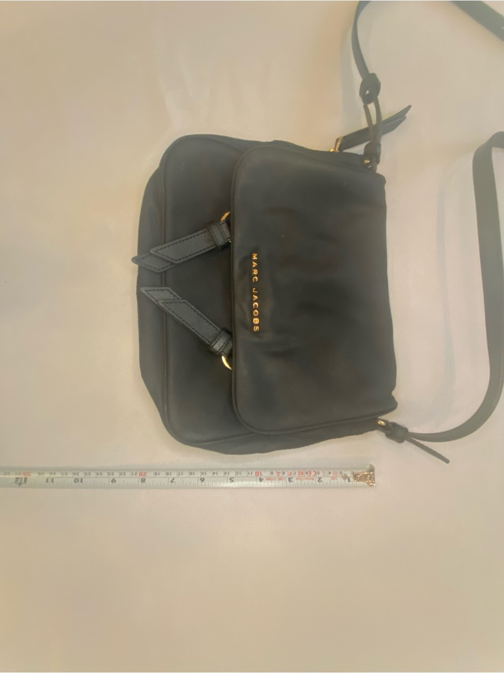 Marc Jacobs Black Crossbody with Gold Logo Accent - Picture 7 of 11